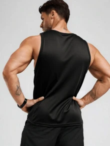 3pcs/Set Men's Summer Sports Short Sleeve Elastic T-Shirts, Multi-Color Options, Suitable For Fitness, Running, Training Black - Black - View 6