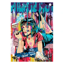 1pc Unframed Canvas Poster, Modern Art, Movie Posters Graffiti Canvas Painting, Ideal Gift For Bedroom Living Room Corridor, Wall Arts, Wall Decor, Winter Decor, Room Decoration - Multicolor - View 7