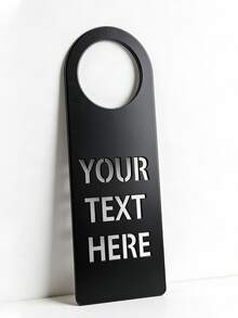 1PC/3PCS/5PCS Black Metal Do Not Disturb Door Sign, Custom Hotel Room Hanger, Business Or Home Sign - Black - View 3
