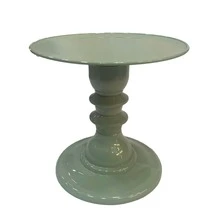 Mosaic Plate With Turned Base, 19.5 X 22 Cm, Decorative, ABS Plastic - Mint Green - View 2