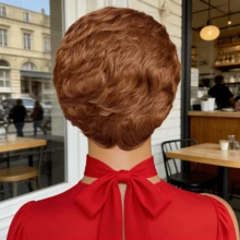 6 Inch Full Machine Made Wig Human Hair 4# 30# 99J Pixie Cut Straight Wigs Human Hair - Multicolor - View 7