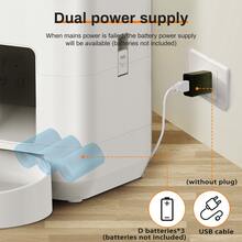 2.4G WiFi自动宠物喂食器，2升/67.64盎司智能宠物食品分配器，APP远程控制，USB充电，适用于定时喂食 - 2公升 - 查看 8
