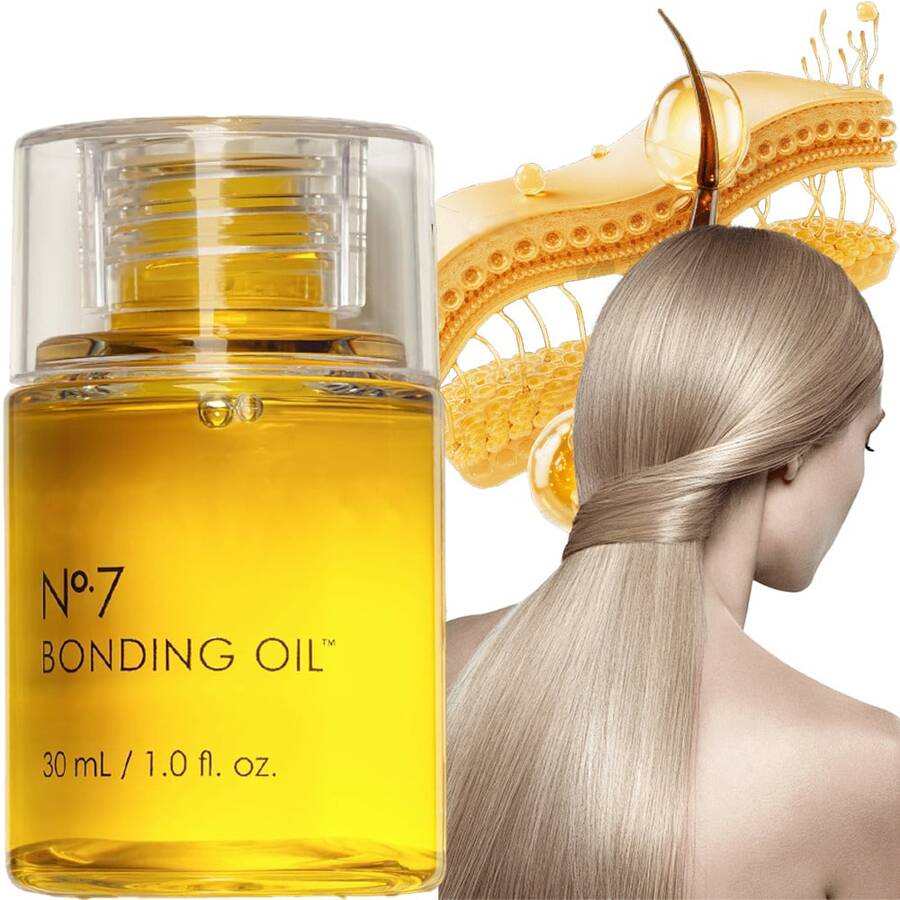 No. 7 Bonding Oil, Concentrated High Shine Heat Protectant | Visibly Smooths & Softens Hair | Added Color Vibrancy | Up To 72 Hour Frizz Control | For All Hair Types | 1 Fl Oz - Mặc định - Xem 1