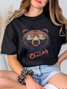 Women Sports Tees & Tanks - Black - View 1
