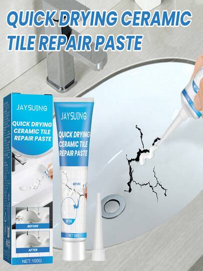 JAYSUING Ceramic Tile Repair Glue, Plastic Steel Putty, Mold-Proof Waterproof Sealant Filler, Upgraded Version, Suitable For Repairing Bathtub, Marble, Furniture, Floor Tiles, Toilet And Cracks. An Ideal Gift For Friends And Family On Holidays, Valentine's Day And Back To School Season (Random Shipment Of Old And New Versions)