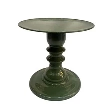 Mosaic Plate With Turned Base, 19.5 X 22 Cm, Decorative, ABS Plastic - Army Green - View 2