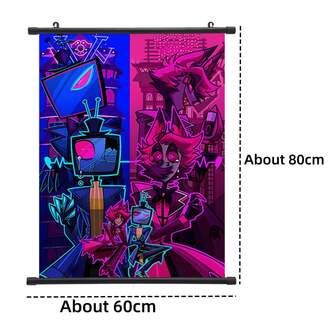 80cm x 60cm hängande väggdekoration, skrynkelbeständigt tyg, redo att hängas upp