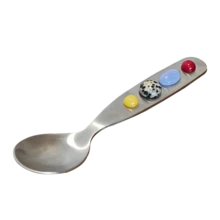 Thick 304 Stainless Steel, High Cost-Performance Vintage Style, Natural Gemstone Rice Spoon, Dessert Spoon, Coffee Spoon, Western Tableware - Cute Planet (Natural Raw Stone) - View 8