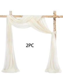 1/2 pieza 4 metros de cortina de dosel de arco transparente, adecuada para fiestas, techos, arcos de boda, recepciones, Navidad y otras ocasiones decorativas