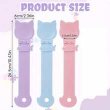 1个猫头鹰造型宠物喂食勺，长柄舔食勺，猫咪日常喂食用品