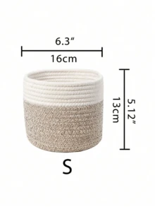 1pc Soft Handwoven Basket, Storage Basket, Plant Basket, Organization Basket, Cosmetic Basket, Travel Basket, Room Decor Basket, Woven Basket, Gift Basket, Black Basket, Storage Basket, Plastic Basket, Toy Basket, Home Decor Basket, Desktop Decor Basket, Home Decor, Bedroom Decor Basket - 彩色 - 查看 6
