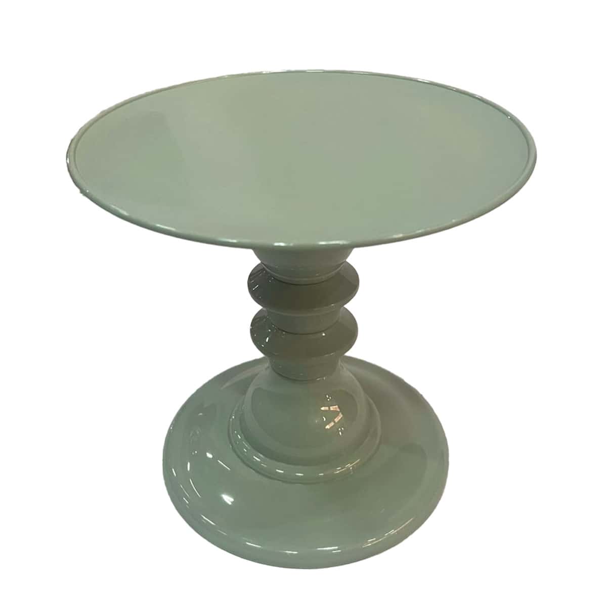 Mosaic Plate With Turned Base, 19.5 X 22 Cm, Decorative, ABS Plastic - Mint Green - View 1