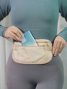 隐藏式防盗腰包 - 旅行礼品袋，可装护照、现金、跑步和健身装备 - 黑色 - 查看 7