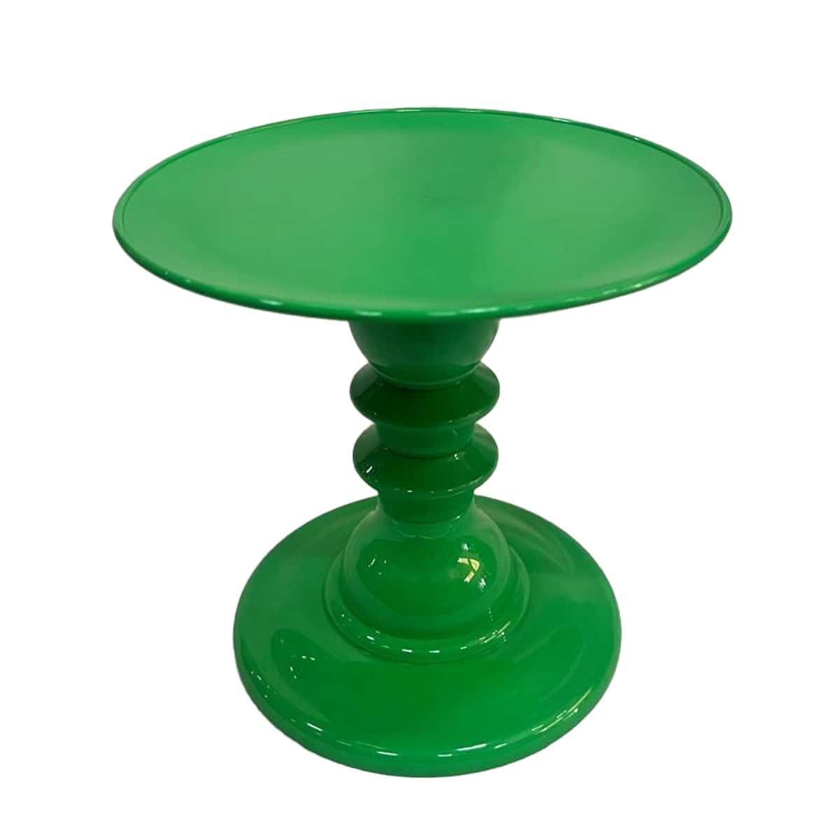 Mosaic Plate With Turned Base, 19.5 X 22 Cm, Decorative, ABS Plastic - Lime Green - View 1