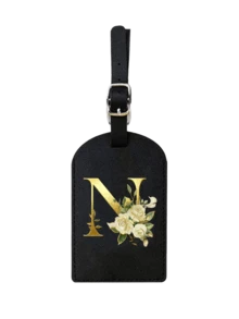 1PC TSA Approved Initial Luggage Tag, Soft Pu Faux Leather Personalized Monogrammed Luggage Tag, A-Z Letter Custom Travel Id Tag With Privacy Cover & Name Card Holder, Cute Baggage Claim Tag For Suitcases/Backpacks/Travel Bags/Carry-Ons/Duffel Bags - Multicolor - View 10