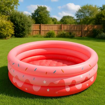 Piscina Inflável Infantil 220L Rosa ou Azul – Piscina Baby Resistente para Crianças, Fácil de Montar, Ideal para Verão, Praia e Quintal