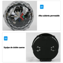Bola de discoteca USB, bola de discoteca, proyector multifuncional de bola mágica de cristal para interiores, luz decorativa con forma de bola de discoteca, mini bola mágica de cristal, alimentación por USB, material ABS, construcción resistente y duradera, ligera y portátil, adecuada para fiestas, karaoke, coches y decoraciones de cumpleaños. - Negro - Ver 7