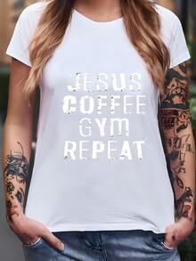 Women Plus Size Sports Tees & Tanks - White - View 2