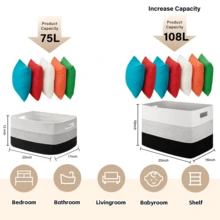 1pc Fashionable Bohemian Woven Storage Basket With Handle - Durable, Multipurpose Snack, Bread, Dessert, Miscellaneous Storage Basket - Ideal For Bedroom, Living Room, Home, Dorm And Office