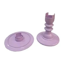 Mosaic Plate With Turned Base, 19.5 X 22 Cm, Decorative, ABS Plastic - Lilac Candy - View 3