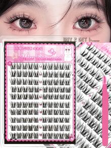 200/100片蓬松松鼠毛假睫毛 | 无需胶水，打造自然浓密妆效 - LC+ - 查看 11