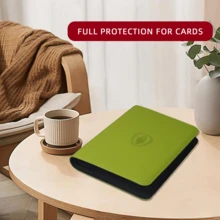 160 Card Capacity | 3" X 4" Card Binder | Double-Sided 4-Pocket Album 20 Pages | PU Leather Zipper Portfolio Suitable For TCG/MTG/Sports Cards - Multicolor - View 8