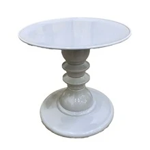 Mosaic Plate With Turned Base, 19.5 X 22 Cm, Decorative, ABS Plastic - Grey - View 4