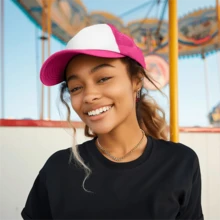 1pc Multi Functional Basic Refreshing Curved Brim Baseball Cap, Breathable Mesh Truck Driver Cap, Suitable For Casual And Outdoor Sports With Adjustable Back Button Cap,Color-Block Mesh Baseball CapVersatile Outdoor New Style Fashionable Hat,Couple Style Hat, Valentine's Day Gift - Multicolor - View 2
