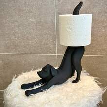 Cute Stretching Dog/Cat/Lion Toilet Paper Holder - Adorable Bathroom Decoration And Storage, Fun Tissue Roll Storage, Perfect For Keeping The Bathroom Stylish And Tidy, Toilet Decoration And Accessories - Multicolor - View 5