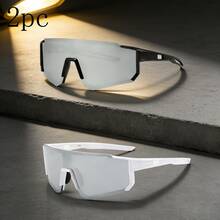 1pc/2pcs Women's Large Frame Sports Glasses, Wraparound Cycling Glasses Suitable For Outdoor Travel - Multicolor - View 1