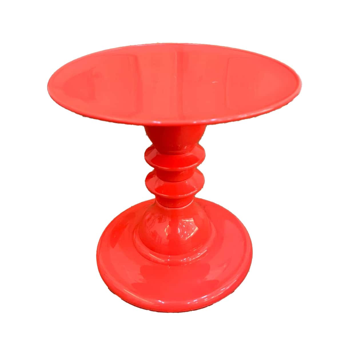 Mosaic Plate With Turned Base, 19.5 X 22 Cm, Decorative, ABS Plastic - Coral Pink - View 1