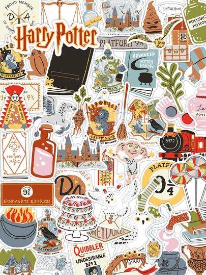 Harry Potter 50 Miếng Dán Hogwarts Vẽ Màu Nước Ngọt Ngào, Hình Dán Graffiti Vật Phẩm Thế Giới Phép Thuật , Bộ Sưu Tập Kỷ Niệm Ấm Áp Về Các Nhà Hogwarts, Chất Liệu Vinyl Chống Nước, Dùng Để Gói Quà, Trang Trí Thiệp Chúc Mừng, Album Ảnh, Đồ Thủ Công Tự Làm, Trang Trí Sổ Tay, Đồ Thủ Công Cho Tiệc Tộc Fan. Quà Tặng Cho Thanh Thiếu Niên và Người Lớn, Mùa tựu Trường [Được Cấp Phép Chính Thức]