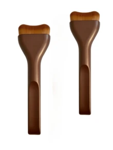 1 szt. Pędzel do podkładu bezszwowego, włosie z włókna, płaska główka, asymetryczny uchwyt, miniaturowa poduszka, wachlarzowaty pędzel magiczny, niechłonny, miękki i cienki, przenośny pędzel do makijażu twarzy i ciała - Wielokolorowe - Zobacz 16