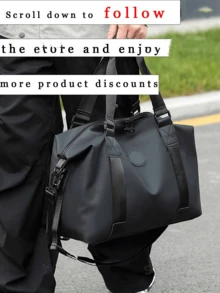 时尚简约大容量手提包，周末旅行包，男士时尚轻便游泳包，健身包，瑜伽包，行李包，可单肩或斜挎，适合商务旅行、搬家、衣物收纳 - 彩色 - 查看 2