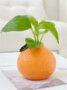 1/3pcs Orange Flower Vase Decor, Crafts Tabletop Decoration For Living Room - Multicolor - View 7