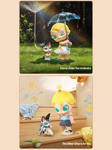 Pop Mart Labubu POPMART Molly & Tobby Series Blind Box Figurine, 12 figurine obișnuite + 1 secretă, drăguțe modele de viață cotidiană și prietenie cu pisici însoțitoare, expresii ciudate, jucărie de colecție pentru fanii POPMART, iubitori de pisici, cadou perfect pentru prieteni și iubiți - Multicolor - Vizualizare 8