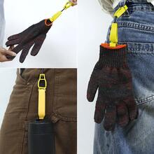 10 piezas Clip para guantes, sujetador de guantes, clips para guantes para trabajo, guantes de trabajo, para cinturón de servicio, para construcción - Amarillo - Ver 7