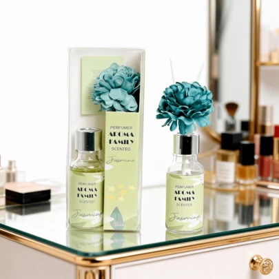 Difusores decorativos de aromaterapia de la serie Ocean Floral Fragrance,ambientador con fragancia fresca floral y afrutada, aromaterapia duradera,,difusor de aire para el hogar, decoración para el hogar,  incluye varillas con flores,aromaterapia duradera, difusor de aire para el hogar, decoración para el hogar, incluye varillas con flores,  la mejor opción para regalar.