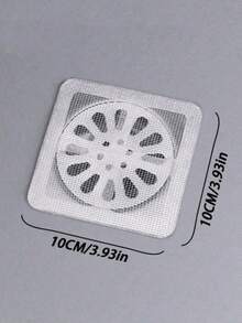 50pcs/30pcs/10pcs/5pcs Disposable Bathroom Sink Hair Catcher, Self-Adhesive Drain Cover, Reusable Shower And Bathtub Hair Catcher, Easy To Install Drain Filter Stickers For Kitchen Sink, Laundry Room, Effectively Block Hair And Prevent Insects, Bathroom Cleaning, Disposable - 銀色 - 查看 6
