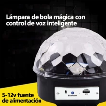 Bola de discoteca USB, bola de discoteca, proyector multifuncional de bola mágica de cristal para interiores, luz decorativa con forma de bola de discoteca, mini bola mágica de cristal, alimentación por USB, material ABS, construcción resistente y duradera, ligera y portátil, adecuada para fiestas, karaoke, coches y decoraciones de cumpleaños. - Negro - Ver 6