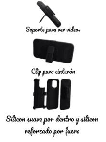 Funda Uso Rudo Con Soporte Para Moto G56 Más 2 Micas De Cristal Para La Pantalla - Negro - Ver 3