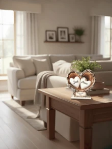 1件个性化心形树根木质牌匾,可定制作为情侣周年纪念、婚礼、家居装饰、周年纪念/生日礼物送给丈夫/妻子,也适合婚礼装饰、家居装饰、情人节礼物。 - 彩色 - 查看 6