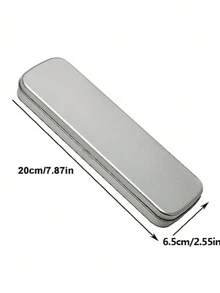 1个金属铅笔盒，高品质文具盒，带铰链，金属铅笔盒，适用于学校用品、笔筒、化妆刷收纳盒、包袋 - 彩色 - 查看 10