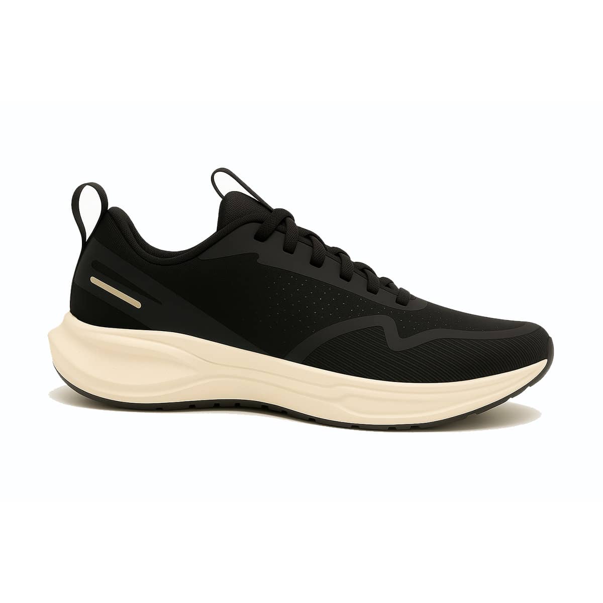 Men's Tennis Shoes For Gym, Walking, Original, Comfortable And Soft, Basic Running Shoes - Black and White - View 1