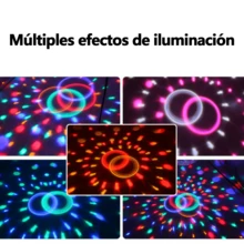 Bola de discoteca USB, bola de discoteca, proyector multifuncional de bola mágica de cristal para interiores, luz decorativa con forma de bola de discoteca, mini bola mágica de cristal, alimentación por USB, material ABS, construcción resistente y duradera, ligera y portátil, adecuada para fiestas, karaoke, coches y decoraciones de cumpleaños. - Negro - Ver 9