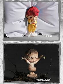 POP MART HIRONO Reconstruction Series Blind Box – 9 Regular + 1 Hidden Design Collectible Figures, Vintage Dark Industrial Style with Concrete Texture & Cracked Surface Details, Heart-Shaped Broken Motif and Dual-Color Jester, Softn, for Hat, Soft8.6 Display, Art Toy Collection and Anime Exhibitions, Perfect Gift Choice for Birthdays, Christmas, Valentine’s Day and Special Occasions for HIRONO Fans, Blind Box Collectors and Dark Aesthetic Lovers - 彩色 - 查看 8