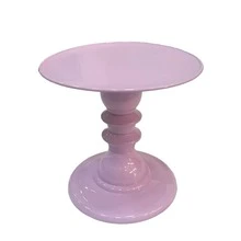 Mosaic Plate With Turned Base, 19.5 X 22 Cm, Decorative, ABS Plastic - Lilac Candy - View 2