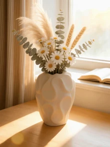 Ce vase en résine vague fait main dans un style nordique présente des lignes lisses et une forme unique, dégageant une touche artistique. Il a un impact visuel saisissant qui peut apporter vitalité et créativité à n'importe quel espace. C'est un article de décoration d'intérieur de style art moderne. - Multicolore - Voir 4