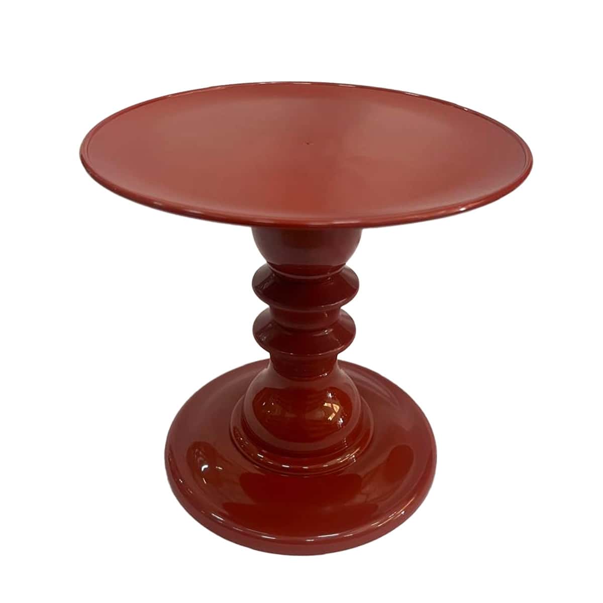Mosaic Plate With Turned Base, 19.5 X 22 Cm, Decorative, ABS Plastic - Terracotta - View 1