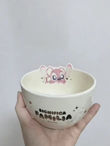 天使系列陶瓷碗，可爱天使卡通图案，陶瓷材质，色彩柔和，赏心悦目，可叠放稳固，防滑防撞，底部防滑耐刮，易于清洁，适合日常使用、家庭聚会和温馨时光。是史迪奇粉丝、卡通爱好者、年轻女性、学生、上班族和家长的理想之选。 - 安琪 - 查看 8